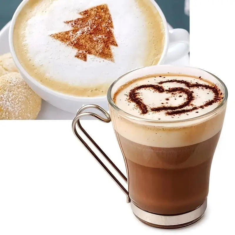 Set Of 16 Coffee Art Stencils, Fancy Latte Printing Mold, Cake Decoration Cake Plastic Mold, Kitchenware Coffee Spray Template, Coffee Writing Stencil, Barista Coffee Stencils Set Of 16 Coffee Art Stencils, Fancy Latte Printing Mold, Cake Decoration Cake Plastic Mold, Kitchenware Coffee Spray Template, Coffee Writing Stencil, Barista Coffee Stencils